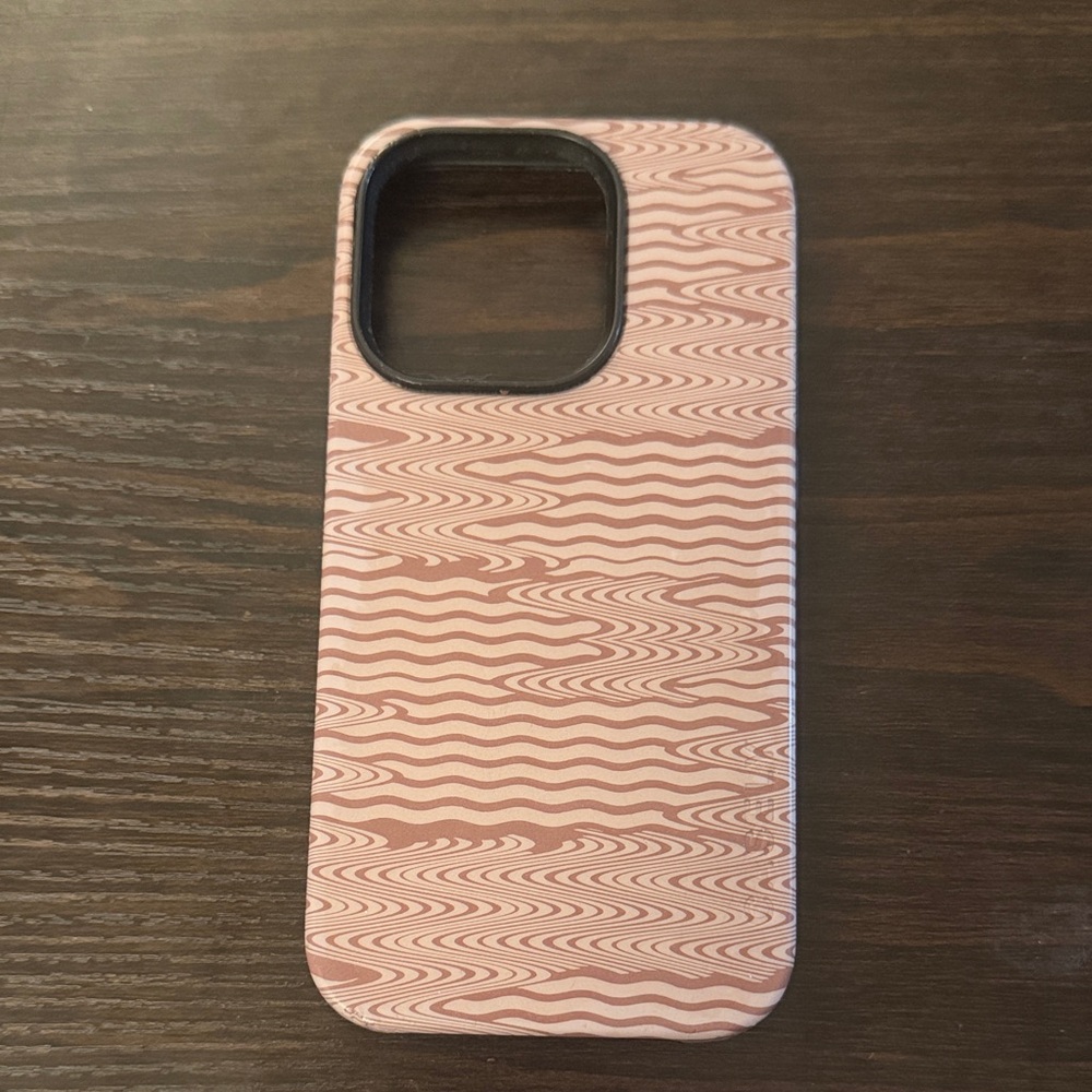 Wave Pattern Phone Case - Brown